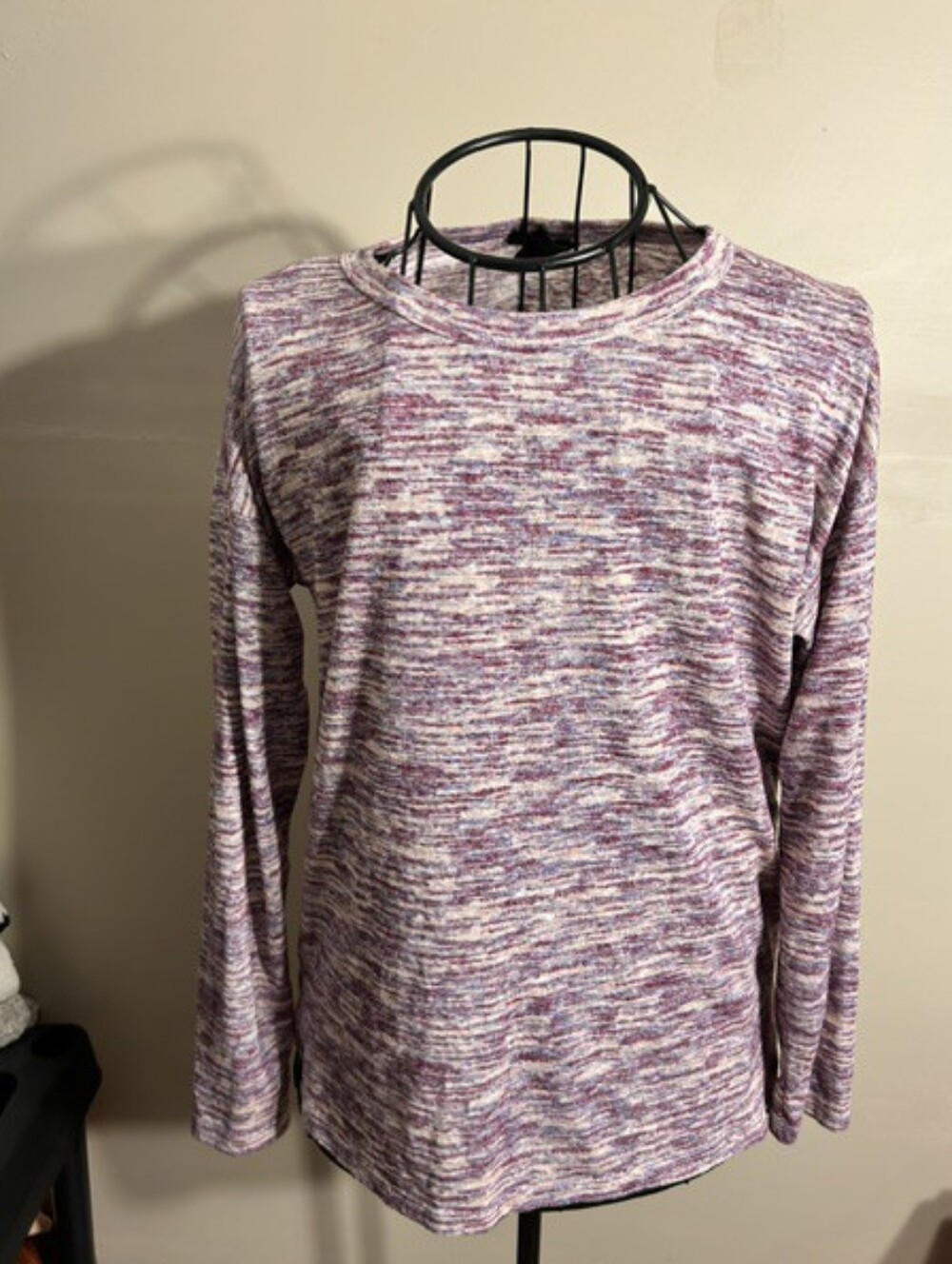 🍋🟩 bobeau size medium soft light knit pink purple womens sweater